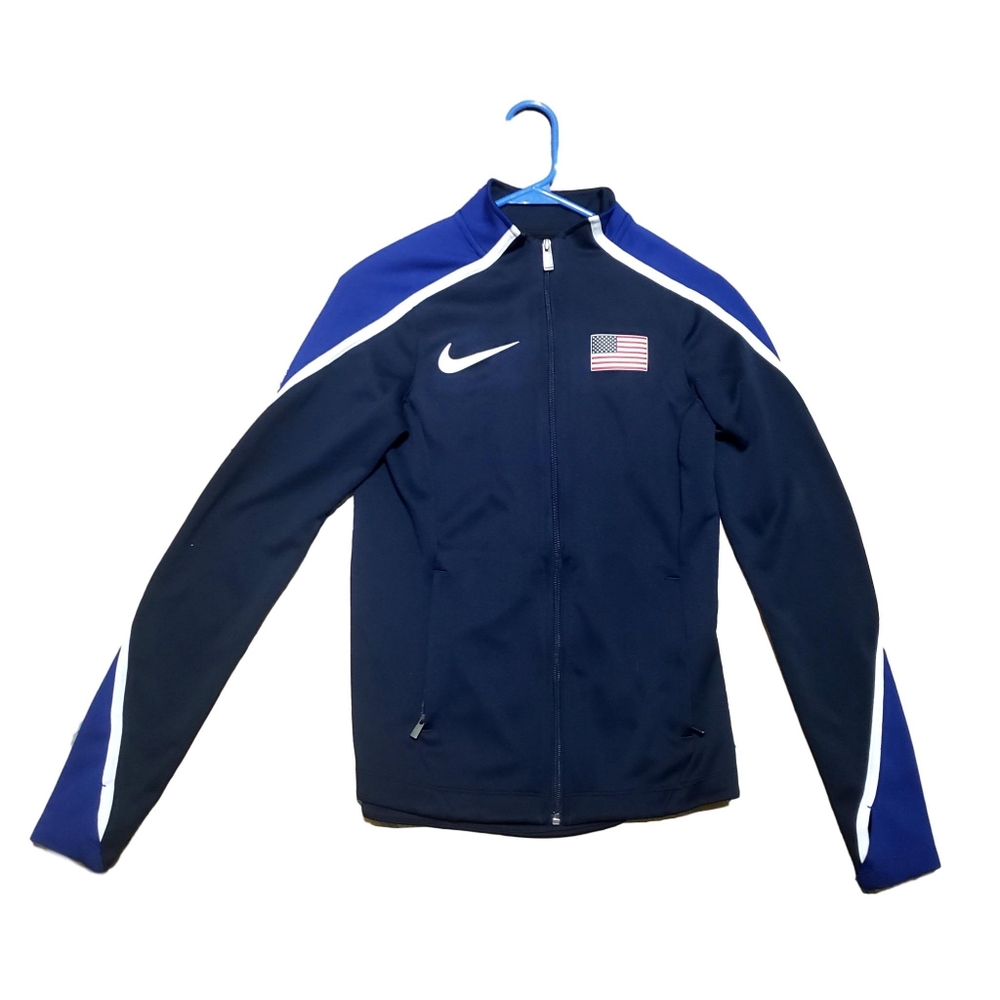 Nike USA Long Sleeves blue and white Jerse…